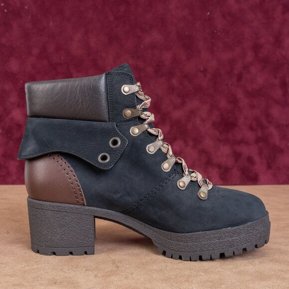 See By Chloé Eileen Shearling Boots Brown Coal Suede Leather Sz 6.5 / 37 - Picture 4 of 9